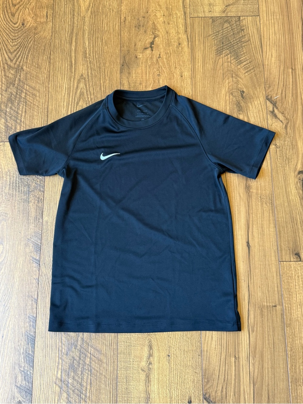 Nike Black Short Sleeve Dri-FIT Tee with White Swoosh